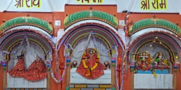 श्रीपाड़ाय माता मंदिर में पांच दिवसीय कार्यक्रम की पूर्णाहुति, प्रतिमाओं का हुआ अभिषेक