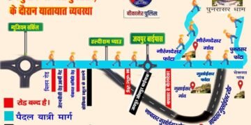 पूनरासर मेले का यह रहेगा रूट, पदयात्री और वाहनों के लिए ये होगी व्यवस्था