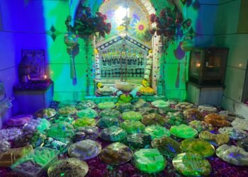 जोगमाया माता जी मन्दिर में नौवें दिन भव्य श्रृंगार के दर्शन में उमड़े भक्त, दिखे भक्ति में लीन