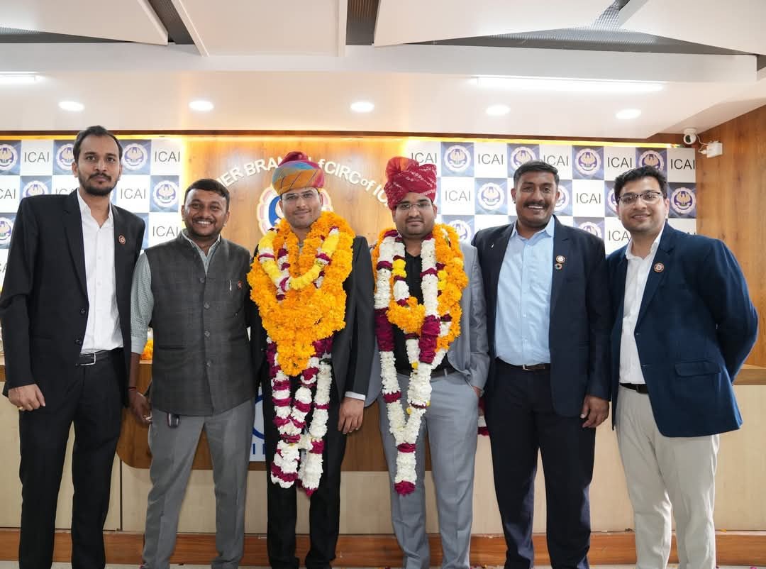 आईसीएआई बीकानेर ब्रांच के अध्यक्ष बने सीए हेतराम पूनिया, उपाध्यक्ष बने सीए मुकेश शर्मा