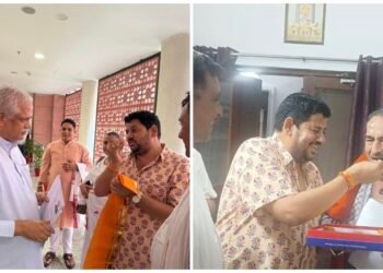 बीजेपी किसान मोर्चा का प्रतिनिधि मण्डल मिला राष्ट्रीय संगठन महामंत्री और प्रदेश अध्यक्ष से