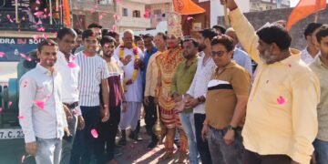 भव्य रामलीला के आयोजन पर निमंत्रण पदयात्रा का आगाज