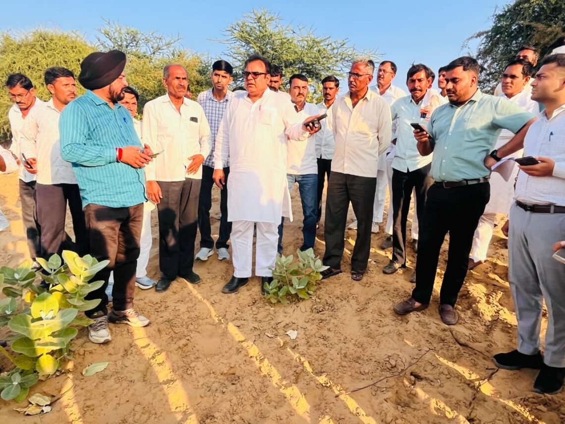 खेत में नहीं फसल, कर दी गिरदावरी, पूर्व विधायक बोले किसानों के साथ अन्याय बर्दाश्त नहीं