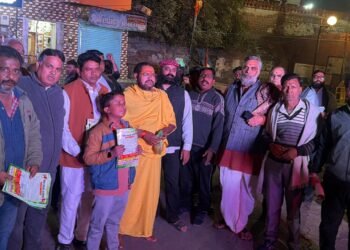 श्री लक्ष्मीनाथजी मंदिर से शुरू हुई भिक्षा यात्रा, पीले चावल बांटे, गोचर-ओरण संरक्षण के लिए किया जागरुक