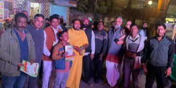 श्री लक्ष्मीनाथजी मंदिर से शुरू हुई भिक्षा यात्रा, पीले चावल बांटे, गोचर-ओरण संरक्षण के लिए किया जागरुक