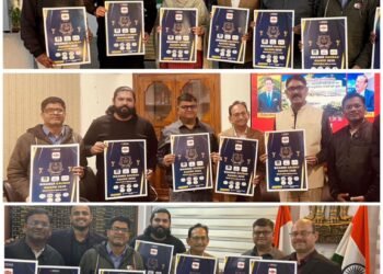 चौथे बीकानेर गौरव अवार्ड के पोस्टर का विमोजन सिद्धि बाईसा, आईजी सर और डीसी सर ने किया