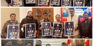 चौथे बीकानेर गौरव अवार्ड के पोस्टर का विमोजन सिद्धि बाईसा, आईजी सर और डीसी सर ने किया