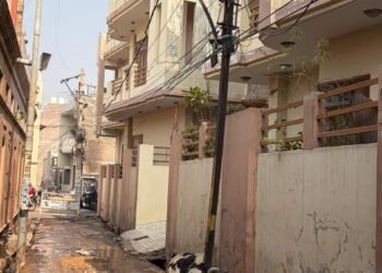 करंट की चपेट में आने से हुए नंदी की मौत क्षेत्र के वाशिंदों ने लगाया जाम