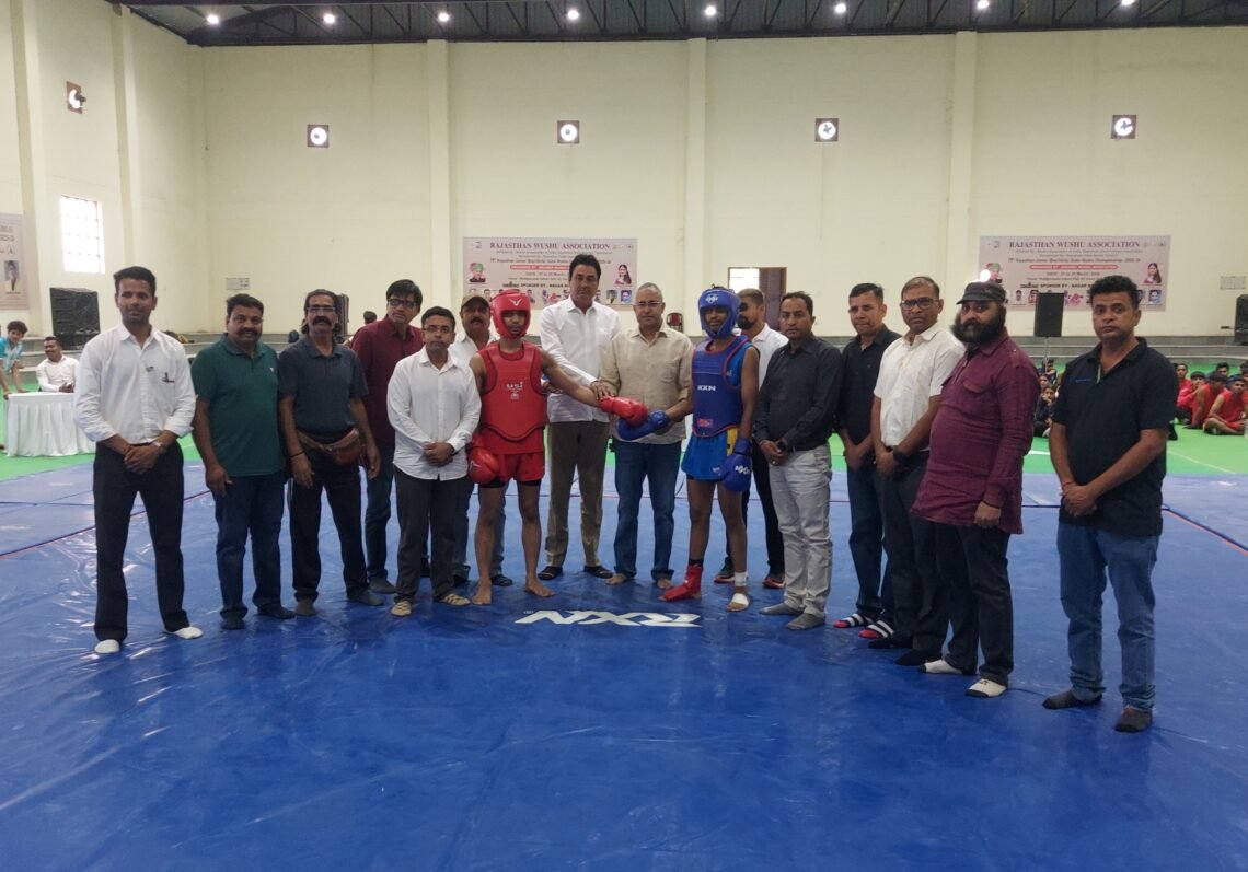 करणी सिंह स्टेडियम में 19वीं राज्यस्तरीय जूनियर वूशू प्रतियोगिता का भव्य उद्घाटन