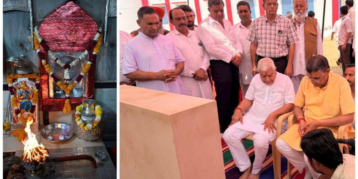 पुनरासर मंदिर जीर्णोद्धार को लेकर भव्य कार्यशाला, विधायक ताराचंद सारस्वत ने किया शिला पूजन