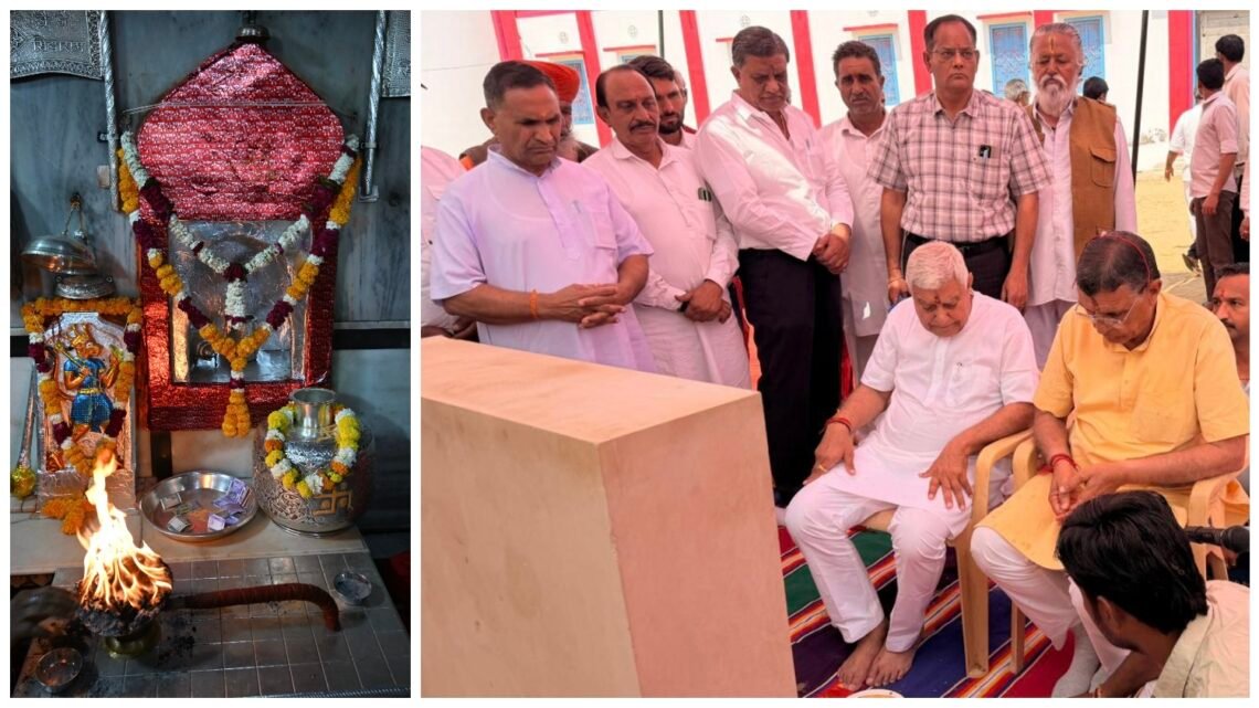 पुनरासर मंदिर जीर्णोद्धार को लेकर भव्य कार्यशाला, विधायक ताराचंद सारस्वत ने किया शिला पूजन