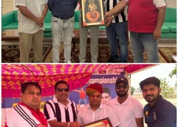 बीकानेर में राजस्थान ओलंपिक एसोसिएशन के महासचिव सुरेंद्र सिंह एवं देवनारायण गुर्जर का सम्मान