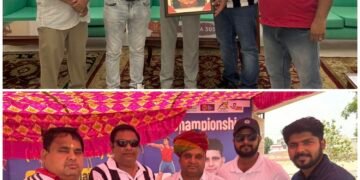 बीकानेर में राजस्थान ओलंपिक एसोसिएशन के महासचिव सुरेंद्र सिंह एवं देवनारायण गुर्जर का सम्मान