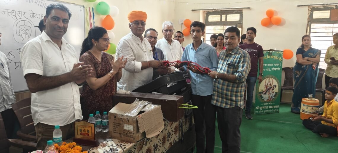 विधायक जेठानंद व्यास ने युवा तीरंदाजों के लिए उपलब्ध करवाए आवश्यक उपकरण