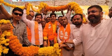 भाजयुमो प्रदेशाध्यक्ष शंकर गौरा का बीकानेर आगमन पर भव्य स्वागत
