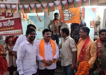 भाजपा प्रत्याशी दीपक पारीक के चुनाव कार्यालय का उद्घाटन