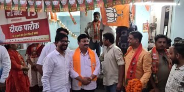 भाजपा प्रत्याशी दीपक पारीक के चुनाव कार्यालय का उद्घाटन