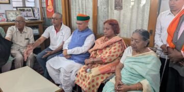 केंद्रीय मंत्री अर्जुनराम मेघवाल ने स्व. आर.के. दास गुप्ता के निवास पहुंचकर जताया शोक