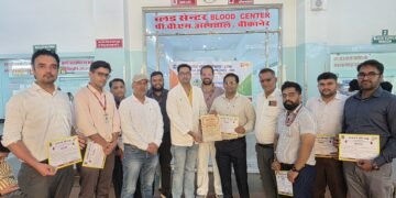 पंजाब नेशनल बैंक, बीकानेर मंडल कार्यालय द्वारा पीबीएम अस्पताल में रक्तदान शिविर आयोजित