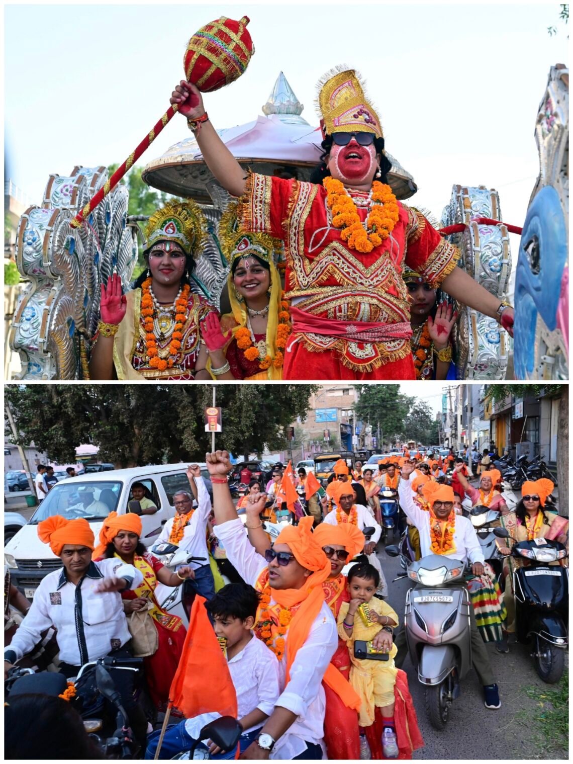 महाराजा अग्रसेन जयंती की पूर्व संध्या पर धूमधाम से निकली भव्य शोभायात्रा