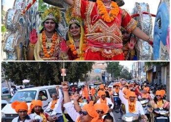 महाराजा अग्रसेन जयंती की पूर्व संध्या पर धूमधाम से निकली भव्य शोभायात्रा
