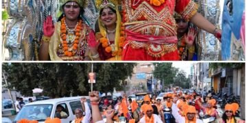 महाराजा अग्रसेन जयंती की पूर्व संध्या पर धूमधाम से निकली भव्य शोभायात्रा